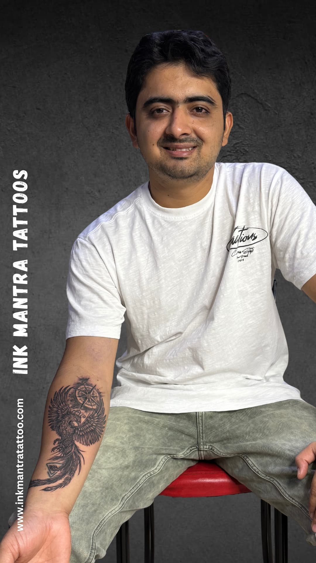 Client Showcasing Tattoo