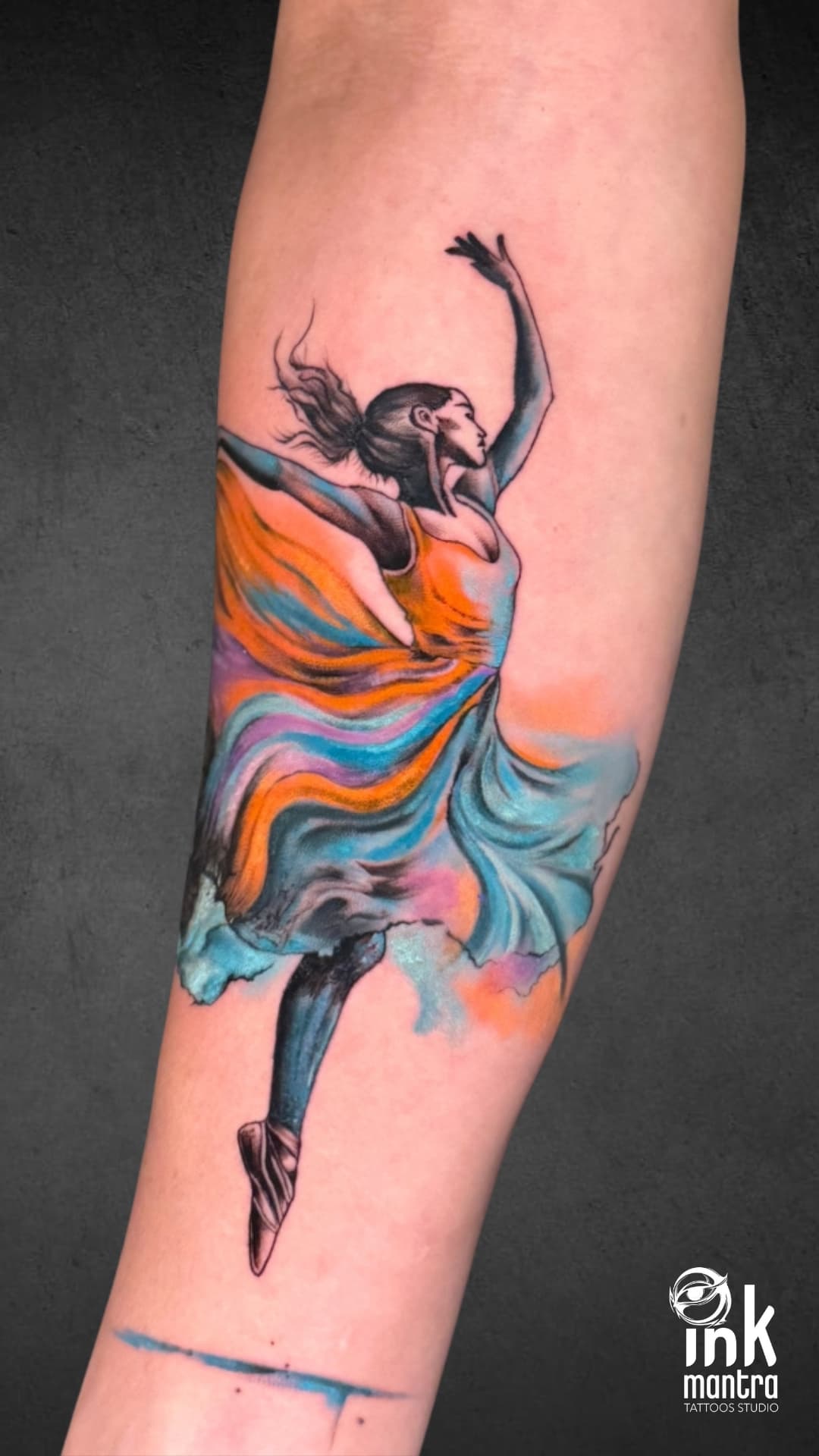 Colourful tattoo artwork