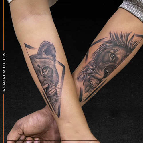 Couple tattoo design