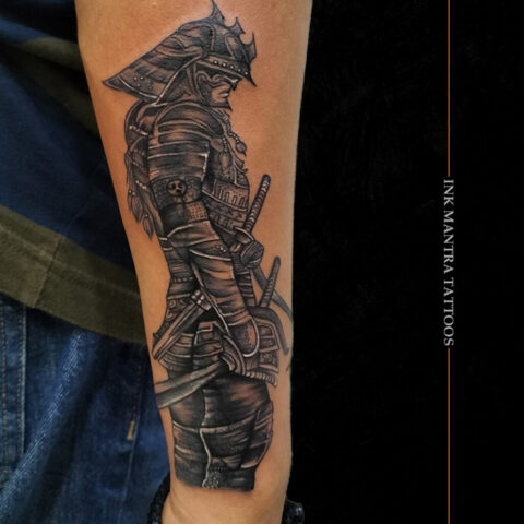 A Cover Up Samurai Tattoo By Ink Mantra Tattoo Shop Pune
