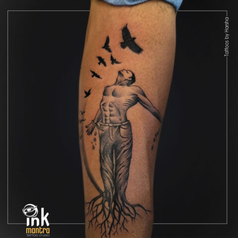 Customised Tattoo On The Subject Freedom Done By Ink Mantra Tattoos