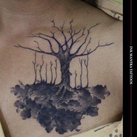 Banyan Tree Tattoo Inspired By Bhagavadh Geeta