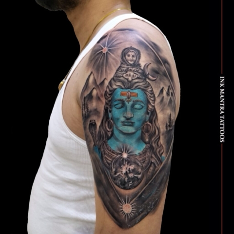 A Custom Lord Shiva Tattoo By Ink Mantra Tattoo Shop Pune