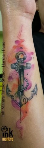Anchor Tattoo By Ink Mantra Tattoos - Ink Mantra Tattoo Studio