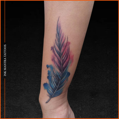 Color Feather Tattoo By Ink Mantra Tattoo 1024X1024 - Ink Mantra Tattoo Studio