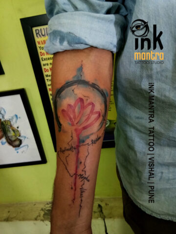 Color Lotus Abstract Tattoo By Ink Mantra Tattoos Pune 768X1024 - Ink Mantra Tattoo Studio