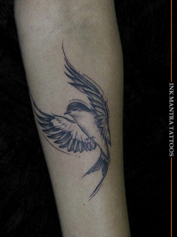Flying Bird Tattoo - Ink Mantra Tattoo Studio
