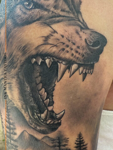 Jaw Dropping Wolf - Ink Mantra Tattoo Studio