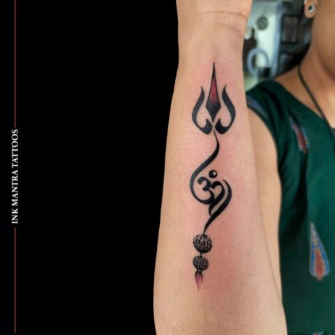 Trishul And Om Tattoo By Ink Mantra Tattoos 1024X1024 - Ink Mantra Tattoo Studio