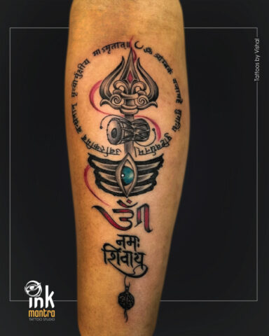 Trishul And Third Eye Tattoo By Ink Mantra Tattoo Shop Pune 819X1024 - Ink Mantra Tattoo Studio